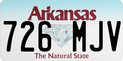 AR license plate 726MJV