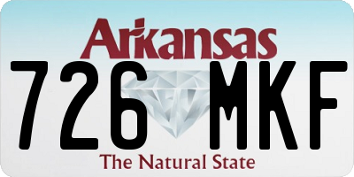 AR license plate 726MKF