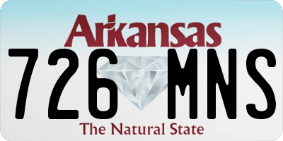 AR license plate 726MNS