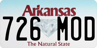 AR license plate 726MOD