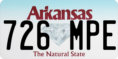 AR license plate 726MPE
