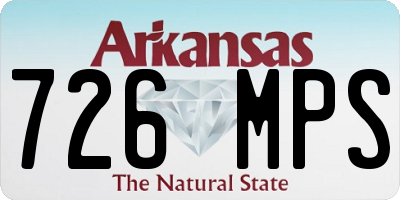 AR license plate 726MPS