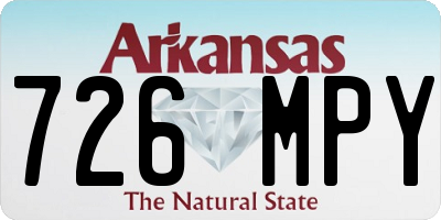 AR license plate 726MPY