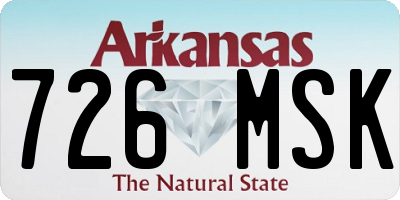 AR license plate 726MSK