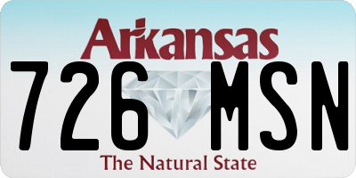 AR license plate 726MSN