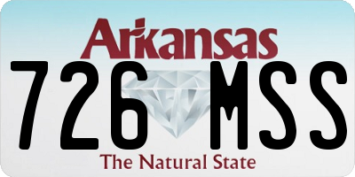 AR license plate 726MSS