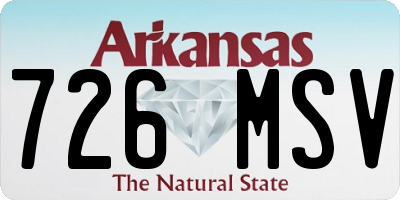 AR license plate 726MSV