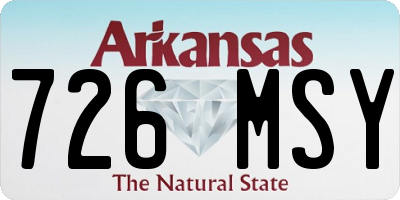 AR license plate 726MSY