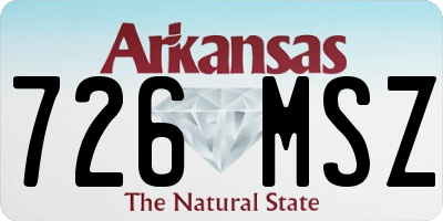 AR license plate 726MSZ
