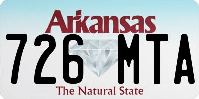 AR license plate 726MTA