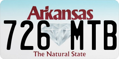 AR license plate 726MTB