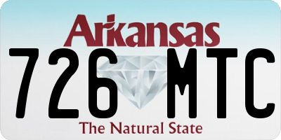 AR license plate 726MTC