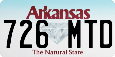 AR license plate 726MTD