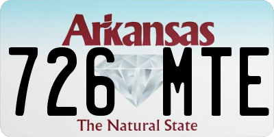 AR license plate 726MTE