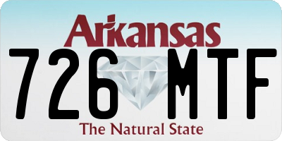 AR license plate 726MTF
