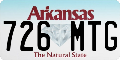 AR license plate 726MTG