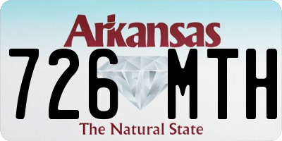 AR license plate 726MTH