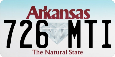 AR license plate 726MTI