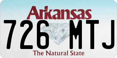 AR license plate 726MTJ