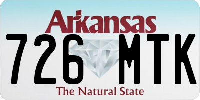AR license plate 726MTK