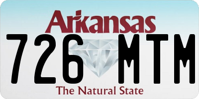 AR license plate 726MTM