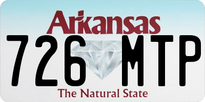 AR license plate 726MTP