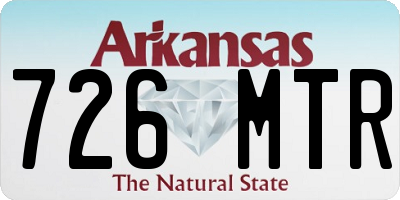 AR license plate 726MTR