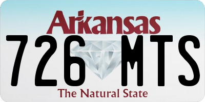 AR license plate 726MTS
