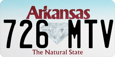 AR license plate 726MTV