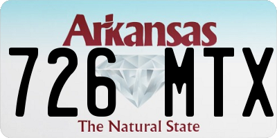 AR license plate 726MTX