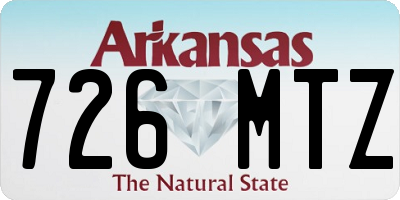 AR license plate 726MTZ