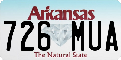 AR license plate 726MUA