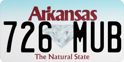 AR license plate 726MUB