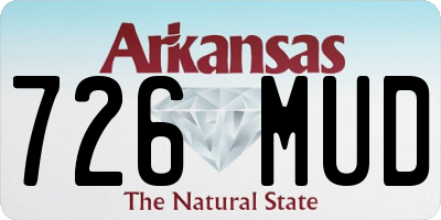 AR license plate 726MUD