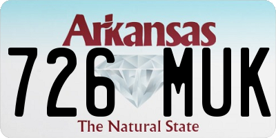 AR license plate 726MUK