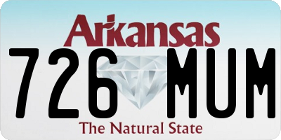 AR license plate 726MUM
