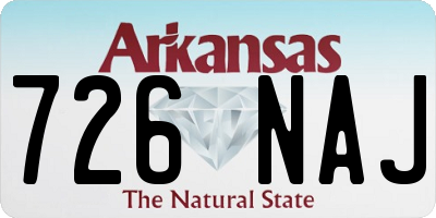 AR license plate 726NAJ