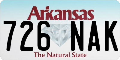AR license plate 726NAK