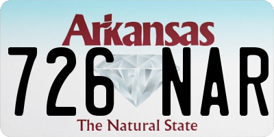 AR license plate 726NAR