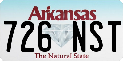 AR license plate 726NST