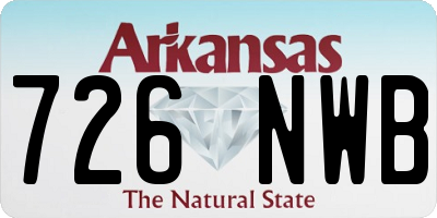 AR license plate 726NWB