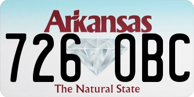 AR license plate 726OBC