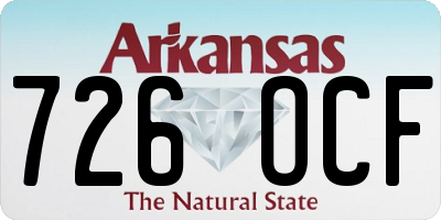 AR license plate 726OCF