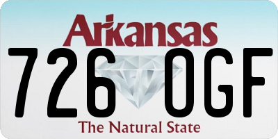 AR license plate 726OGF