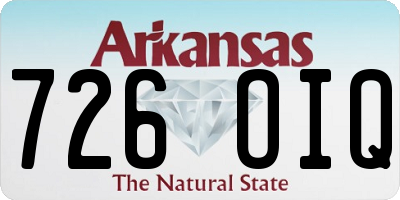 AR license plate 726OIQ