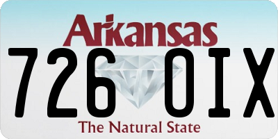 AR license plate 726OIX