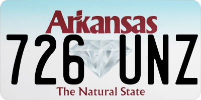 AR license plate 726UNZ