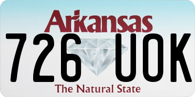 AR license plate 726UOK