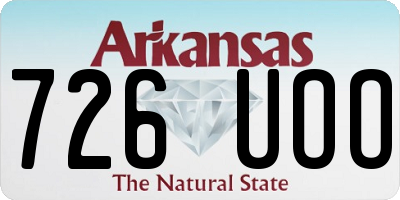 AR license plate 726UOO