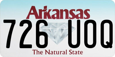 AR license plate 726UOQ